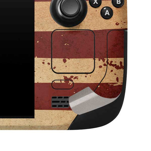 Dont Tread On Me American Flag Steam Deck Handheld Gaming Computer Skin